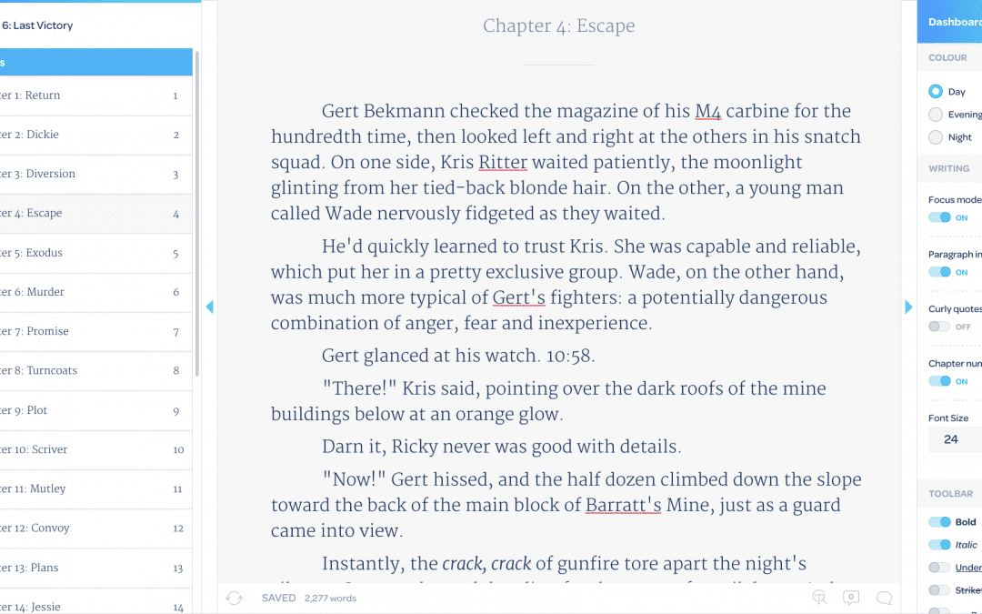 Novlr – novel writing software